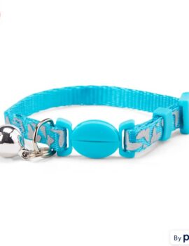 YOULY The Happy-Go-Lucky Blue Reflective Butterfly-Print Breakaway Kitten Collar