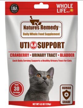 Whole Life Pet Nature’s Remedy UTI Support Whole Food Cat Supplement, 4.5 oz.