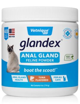 Vetnique Labs Glandex Feline Anal Gland Probiotic Fiber Supplement For Cats, 4 oz.