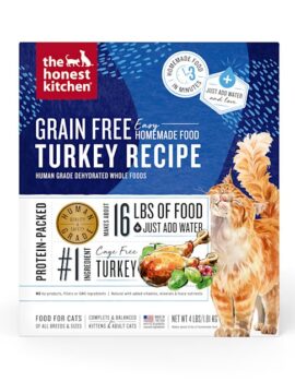 The Honest Kitchen Dehydrated Grain Free Turkey Cat Food, 4 lbs.