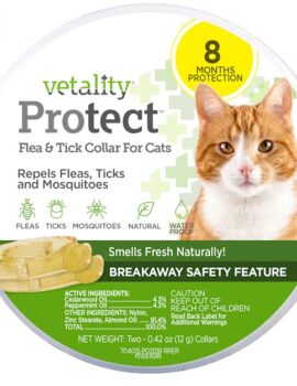 Vetality Protect Flea & Tick Cat Collar, Pack of 2