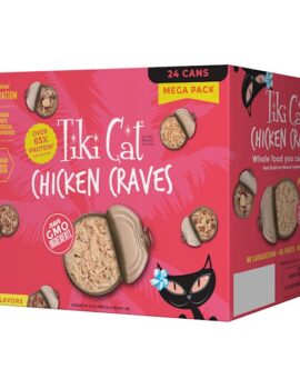 Tiki Cat Chicken Craves Mega Pack Wet Cat Food, 2.8 oz., Count of 24