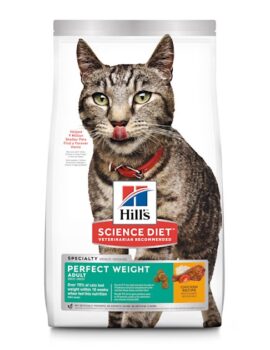 Hill’s Science Diet Adult Perfect Weight Chicken Recipe Dry Cat Food, 15 lbs., Bag