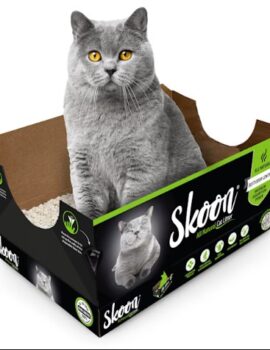 Skoon All-Natural Disposable Cat Litter Box, 4 lbs.