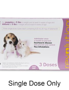 Revolution Topical Solution for Puppies and Kittens up to 5lbs, 1 Month Supply