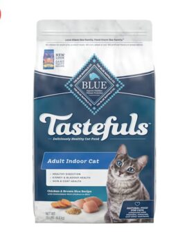 Blue Buffalo Blue Tastefuls Chicken and Brown Rice Recipe Adult Indoor Natural Dry Cat Food, 15 lbs.