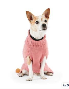 YOULY The Heir Pink Fuzzy Dog Sweater, XX-Large