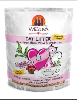 Weruva Tea Potty Hinoki Wood & Green Tea Natural Clumping Cat Litter, 11.7 lbs.