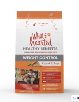 WholeHearted Grain-Free Weight Control Chicken and Pea Recipe Dry Cat Food, 5 lbs.