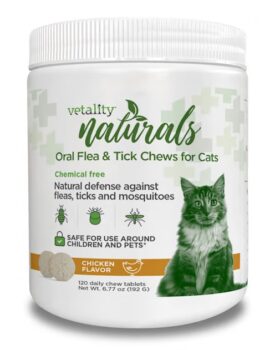 Vetality Naturals Oral Flea & Tick Cat Chews, Count of 120