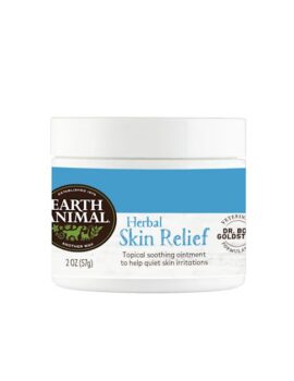 Earth Animal Natural Remedies Herbal Skin Relief Balm Soothing Nose, Paw, and Skin Ointment for Dogs & Cats, 2 oz.