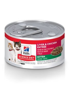 Hill’s Science Diet Kitten Liver & Chicken Entree Canned Food, 2.9 oz.