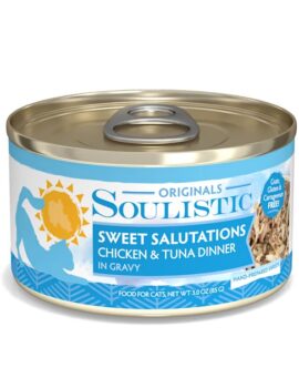 Soulistic Originals Sweet Salutations Chicken & Tuna Dinner in Gravy Wet Cat Food, 3 oz., Case of 12