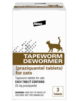 Elanco Tapeworm Dewormer Tablets for Cats, Pack of 3