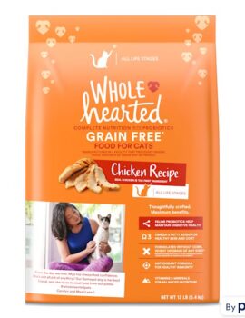 WholeHearted Grain Free Chicken Formula Dry Cat Food, 12 lbs.