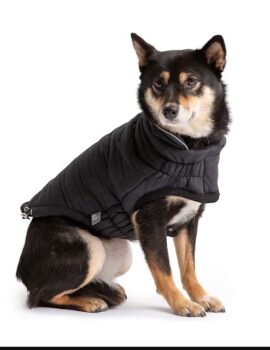 GF Pet Black Reversible Elasto-Fit Chalet Dog Jacket, Small