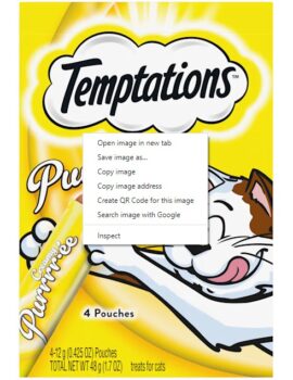 Temptations Creamy Purrrr-ee with Chicken Cat Treats, 1.7 oz.