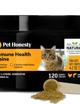 Pet Honesty Immune Health Lysine Powder Cat Supplement, 4.2 oz.