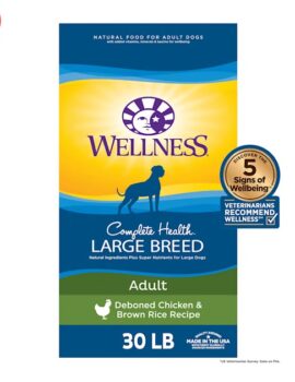 Wellness Complete Health Natural Large Breed Health Recipe Dry Dog Food, 30 lbs.