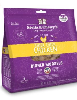 Stella & Chewy’s Freeze-Dried Raw Dinner Morsels Protein Rich Chick Chick Chicken Recipe Dry Cat Food, 18 oz.