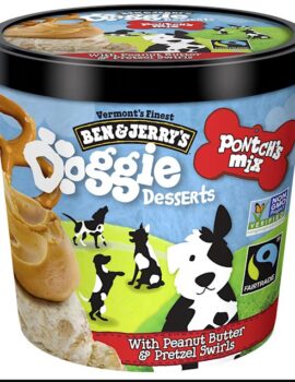 Ben & Jerry’s Doggie Desserts Pontch’s Mix Peanut Butter & Pretzel Swirl Frozen Dog Treats, 4 fl. oz.