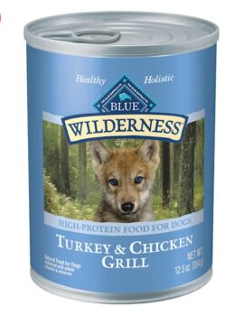 Blue Buffalo Blue Wilderness Puppy Turkey & Chicken Grill Wet Dog Food, 12.5 oz.