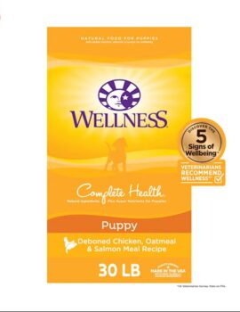 Wellness Complete Health Natural Puppy Health Recipe Dry Dog Food, 30 lbs.