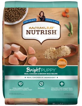 Rachael Ray Nutrish Bright Puppy Natural Real Chicken & Brown Rice Recipe Dry Food, 14 lbs.