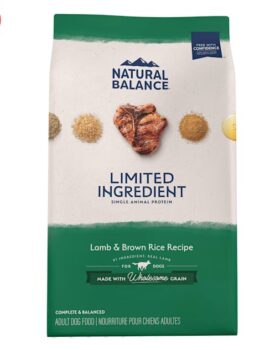 Natural Balance L.I.D. Limited Ingredient Diets Lamb & Brown Rice Formula Dry Dog Food, 24 lbs.