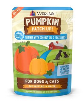 Weruva Pumpkin Patch Up! Pumpkin with Coconut Oil & Flaxseeds Food Supplement for Dogs and Cats, 2.8 oz., Case of 12