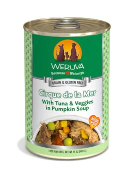 Weruva Classics Cirque de la Mer with Tuna & Veggies in Pumpkin Soup Wet Dog Food, 14 oz., Case of 12