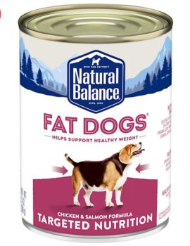 Natural Balance Fat Dogs Targeted Nutrition Chicken & Salmon Formula Wet Food, 13 oz.