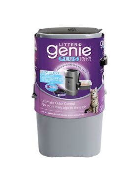 Litter Genie Plus Cat Litter Disposal System in Silver, 8″ L X 8″ W X 17″ H