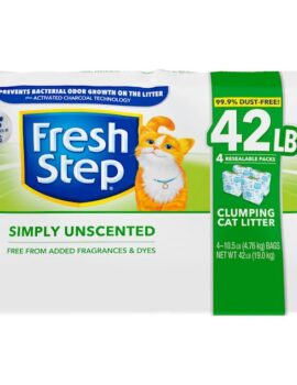 Fresh Step Simply Unscented Clumping Cat Litter, 42 lbs.