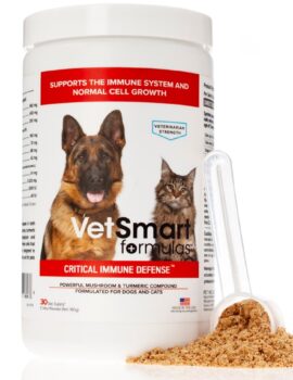 VetSmart Formulas Mushroom and Turmeric Critical Immune Defense for Dogs and Cats, 6.34 oz.