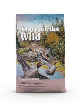 Taste of the Wild Lowland Creek Grain-Free Roasted Quail & Roasted Duck Dry Cat Food, 14 lbs.