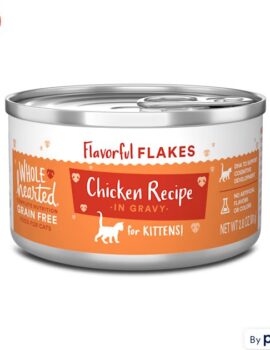 WholeHearted Grain-Free Chicken Recipe Flakes in Gravy Wet Kitten Food, 2.8 oz.