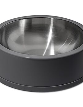 Wild One Black Stainless Steel Dog Bowl