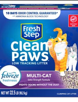 Fresh Step Clean Paws Multi-Cat Scented Clumping Cat Litter with the Power of Febreze, 22.5 lbs.