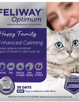 Feliway Optimum Diffuser & Refill Kit for Cats, 48 ml.