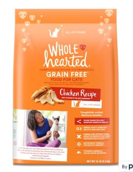 WholeHearted Grain Free Chicken Formula Dry Cat Food, 12 lbs.