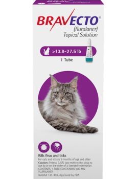 Bravecto Topical Solution for Cats 13.8-27.5 lbs, 3 Month Supply