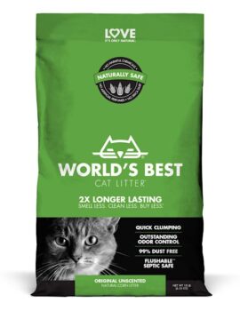 World’s Best Original Series Clumping Unscented Corn Cat Litter, 15 lbs.