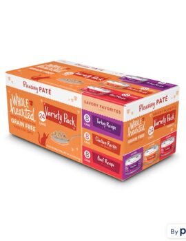 WholeHearted Grain Free Pate Savory Favorites Adult Wet Cat Food Variety Pack, 2.8 oz., Count of 24