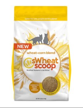 sWheat Scoop Wheat-Corn Blend Mother Nature’s Clumping Wheat Cat Litter, 25 lbs.