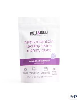 Well & Good Skin & Coat Support Cat Chews, 3.1 oz., Count of 60