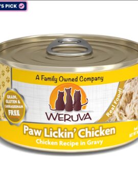 Weruva Classics Paw Lickin’ Chicken Chicken Recipe in Gravy Wet Cat Food, 3 oz.