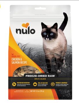 Nulo MedalSeries FreeStyle Freeze-Dried Raw Chicken & Salmon Dry Cat Food, 3.5 oz.