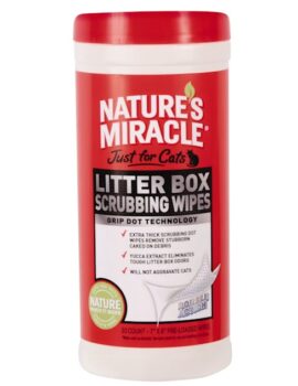 Nature’s Miracle Litter Box Scrubbing Wipes for Cats, Count of 30