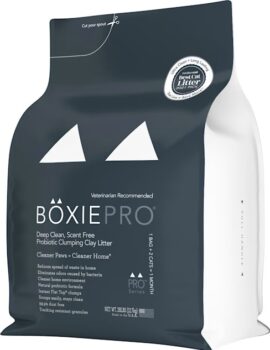 Boxiecat BoxiePro Deep Clean Scent Free Probiotic Clumping Clay Cat Litter, 28 lbs.